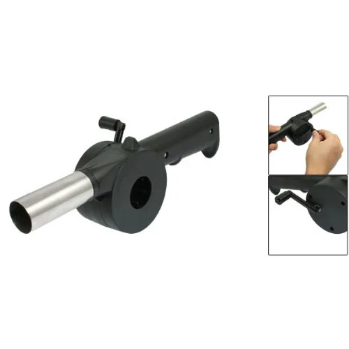 

ELEG-Outdoor Cooking Hand Crank Powered Barbecue BBQ Fan Air Blower