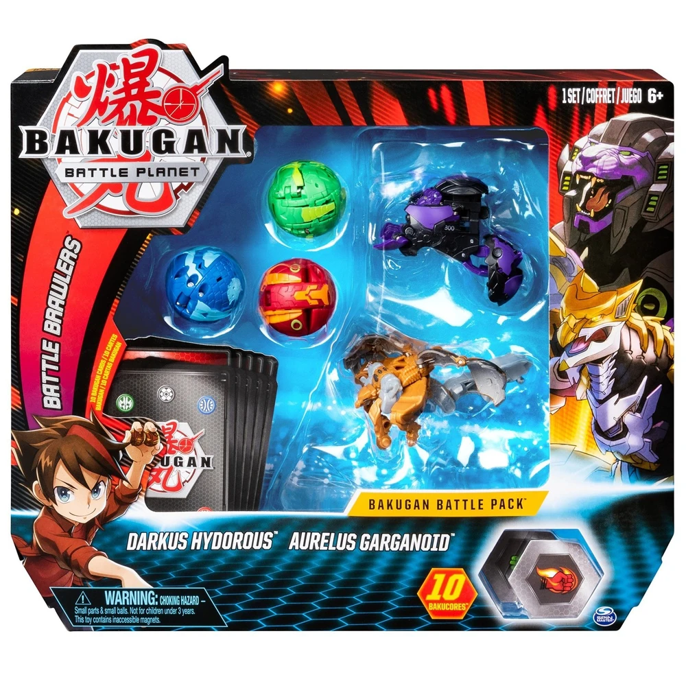 Набор игровой Bakugan фигурка трансформер Даркус Хидорус и Аврелиус Гарганоид