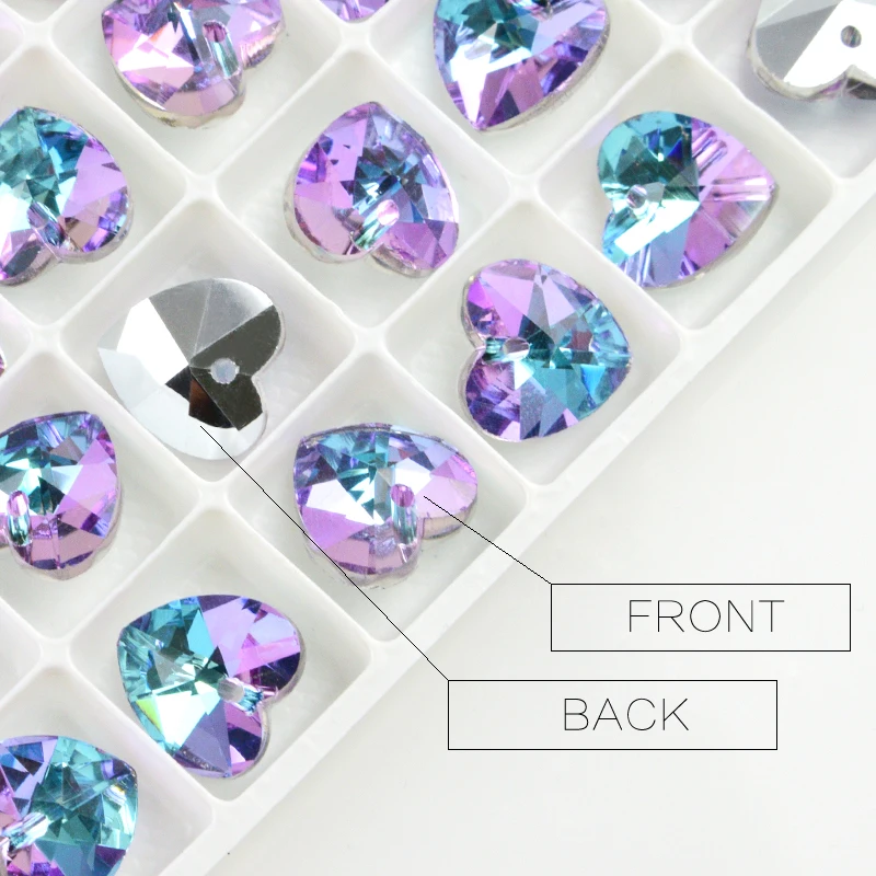 

Special-shaped crystal glass rhinestone peach heart crystal stone rhinestone pendant DIY clothing decoration production