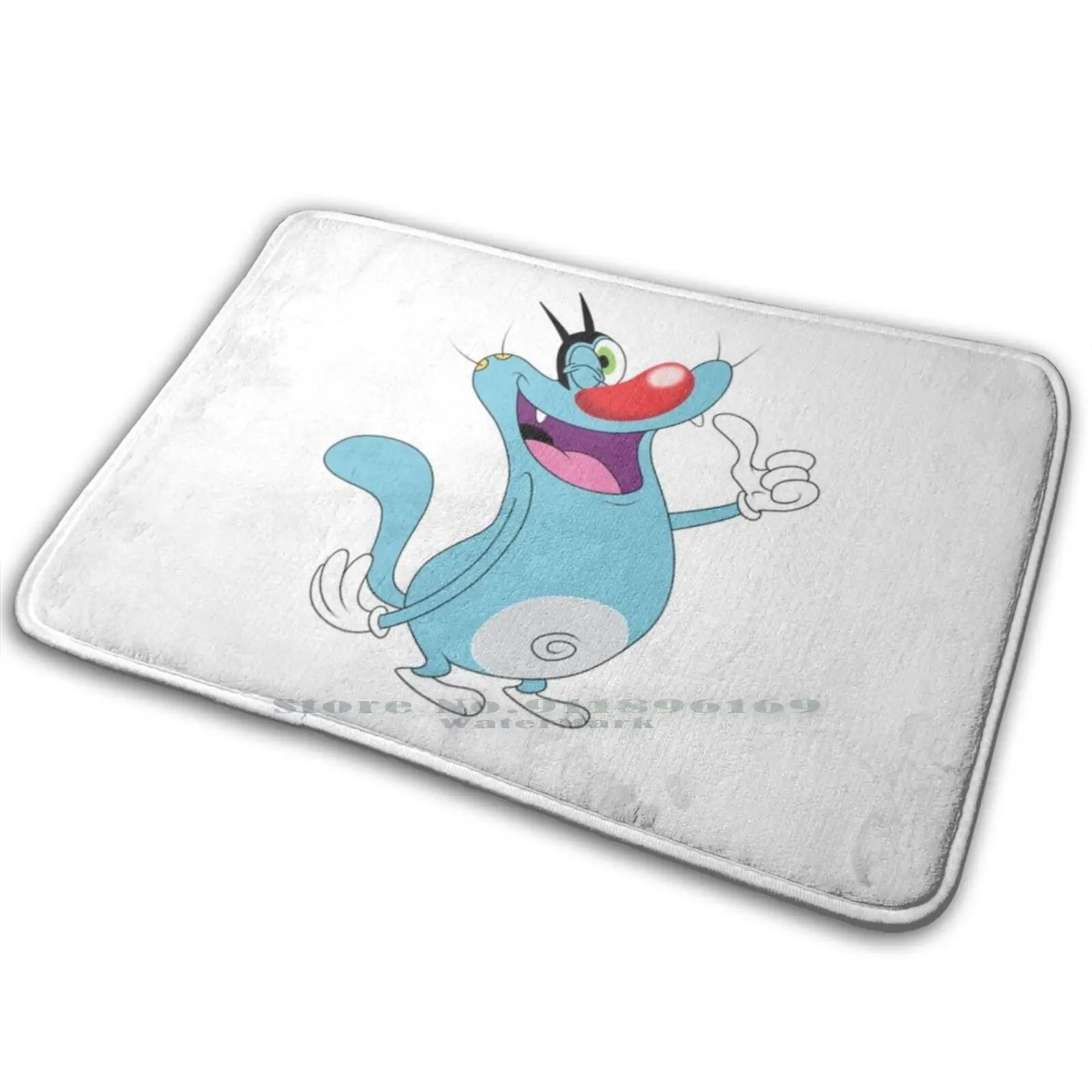 Огги и тараканы кот серия коврик ковер противоскользящий спальня входная дверь телевизор включен.