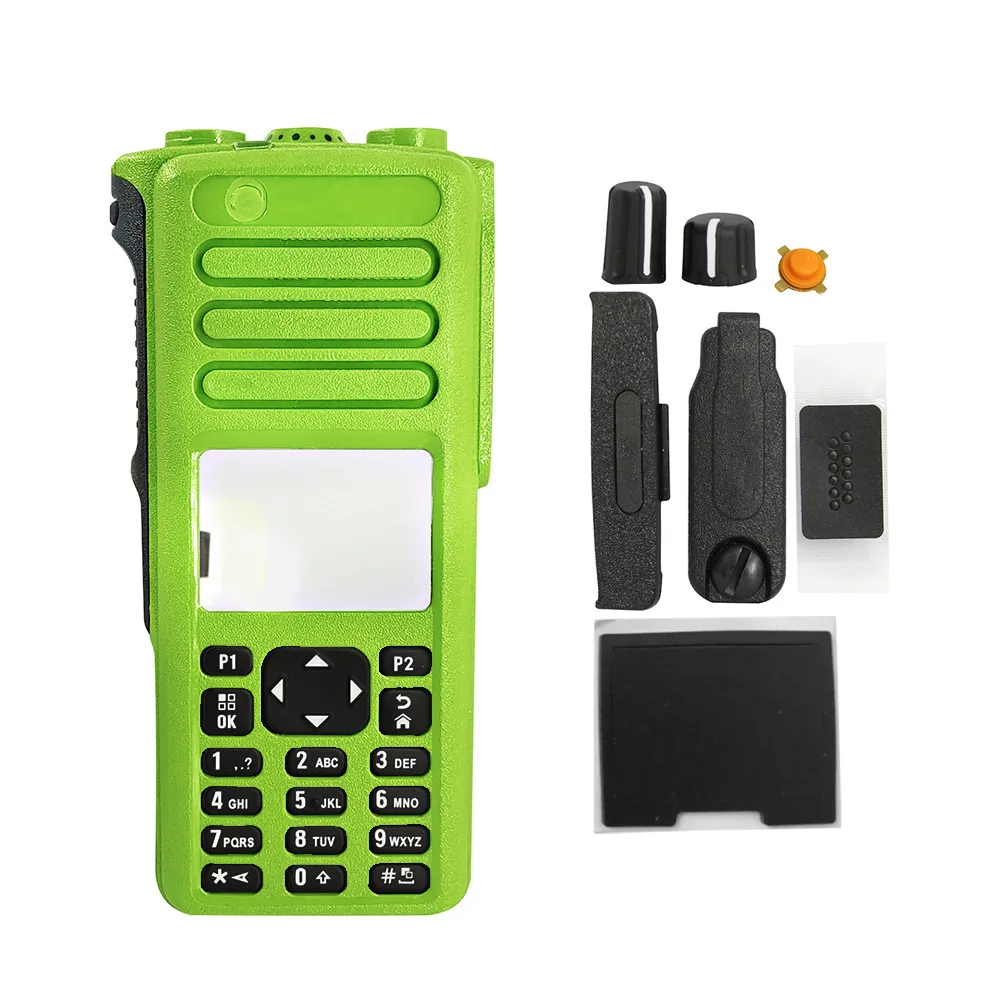 Walkie Talkie Replacement Repair Case Housing Cover Kit With Speaker+Mic for DGP8550e XPR7550e XIR P8668i Two Way Radio Green