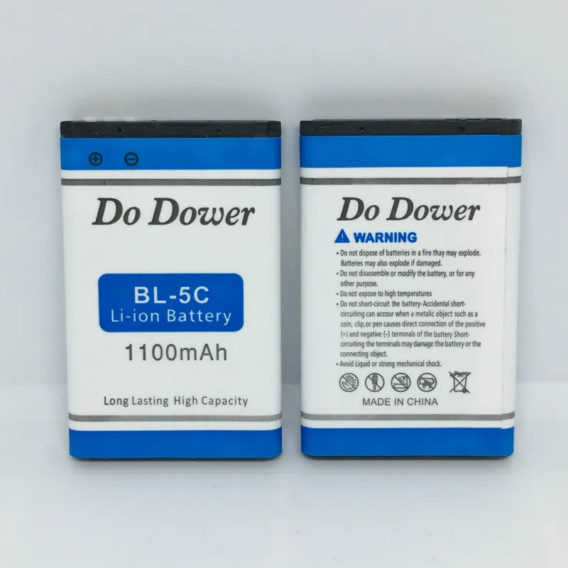 Original Do Dower BL-5C Battery for Nokia 1000 1010 1100 1108 1110 1111 1112 1116 BATTERY BL5C BL-5CA BL-5CB BL 5C