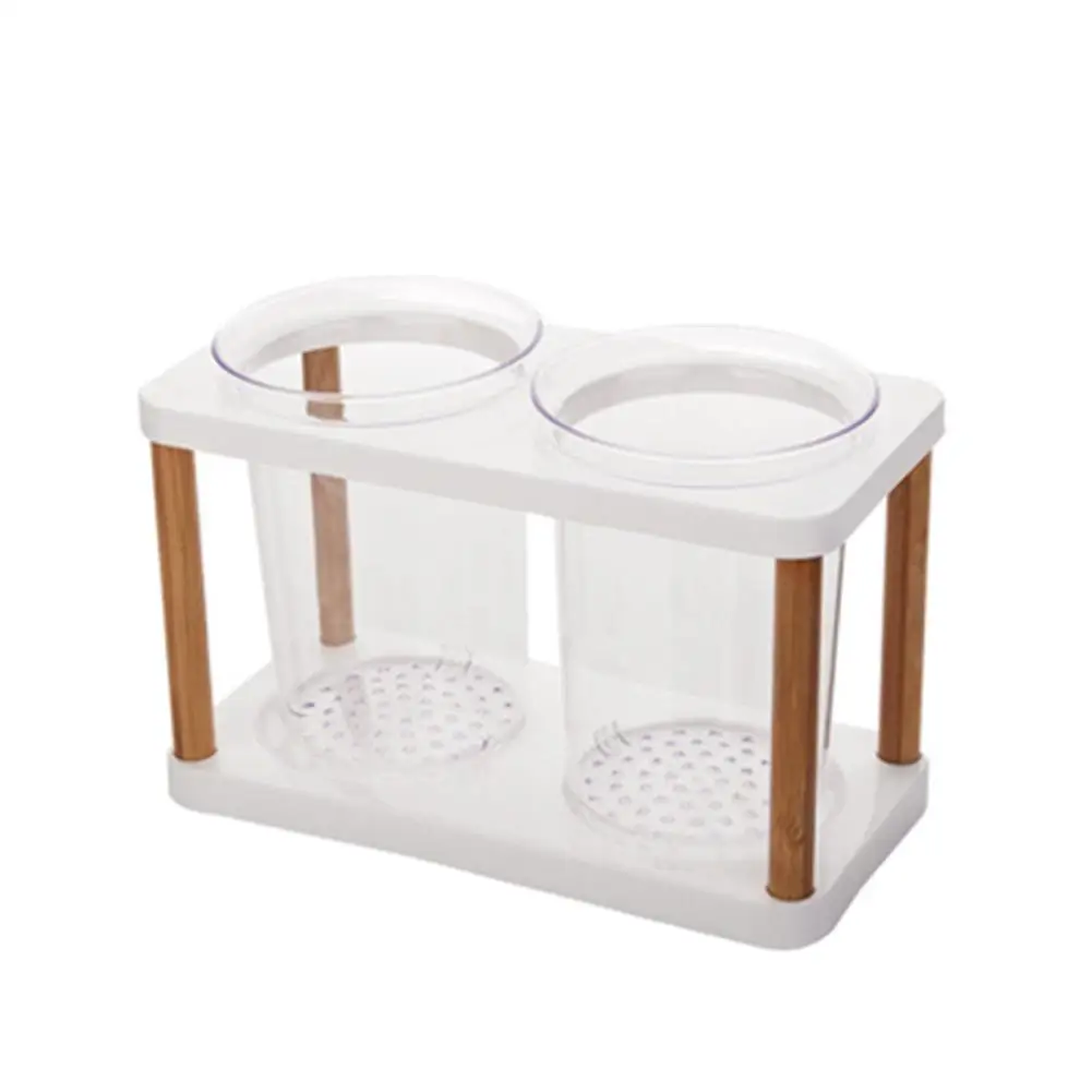 

Органайзер для столовых приборов, деревянная трубка для палочек, двойная трубка, полый слив, кухонный Органайзер, посуда