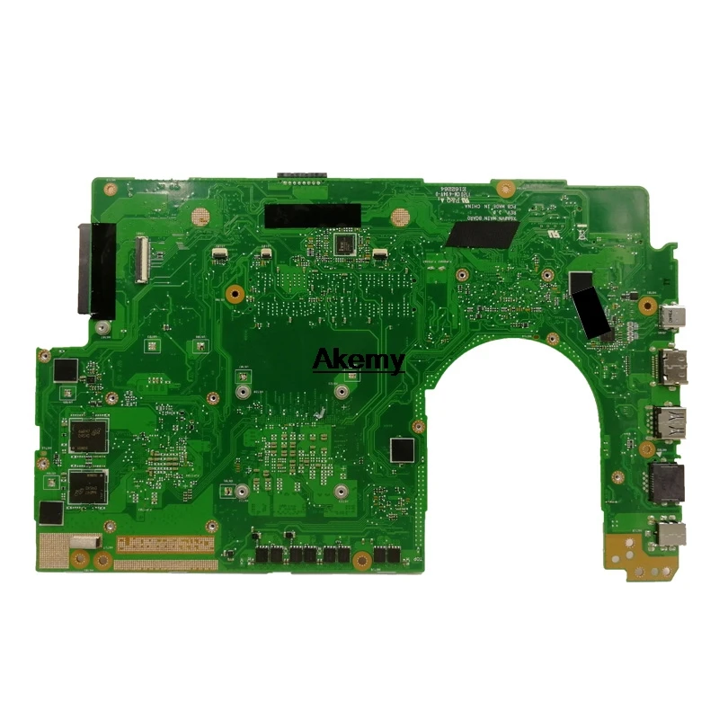 Материнская плата для ноутбука For Asus X580VN X580VD X580V с I5 7300HQ процессором GTX1050