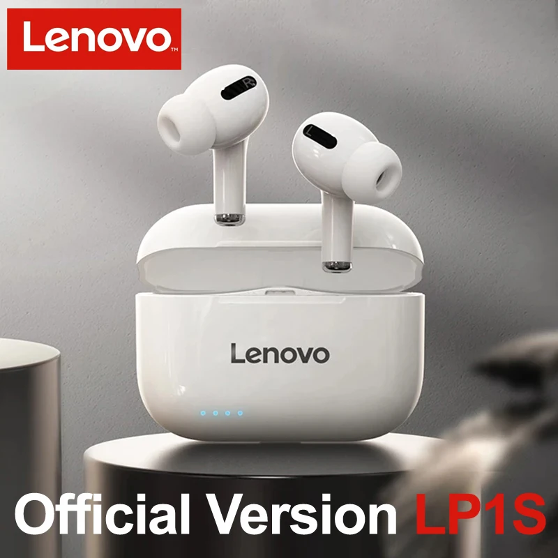 

Lenovo LP1S LP1 S Bluetooth5.0 Earphone HiFi Wireless Headset With Mic Sports Earbuds Handsfree Stereo Sound IPX4 Waterproof