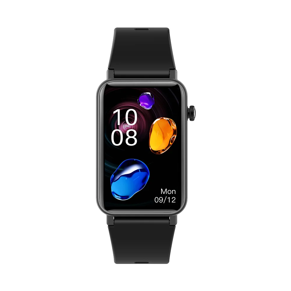 

Mi Eco-Chain 1.57inch unique curved rectangle screen women smartwatch ZX17 lady fitness bracelet with gold pink color PK H8 pro