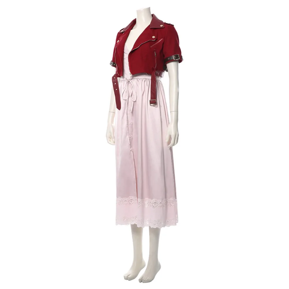 Последняя фантазия VII Косплей Aerith Gainsborough костюм FF форменное платье для женщин Хэллоуин Карнавальный костюм для взрослых девочек