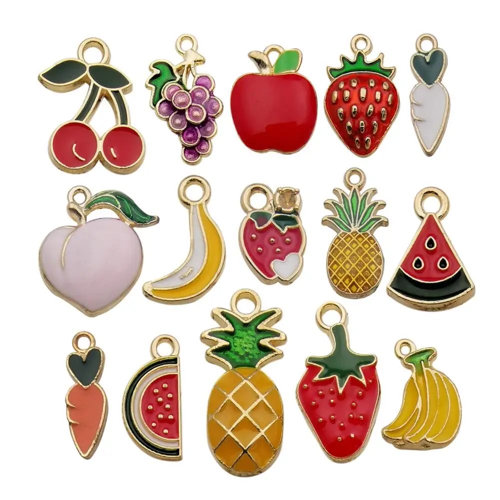 60 шт. кулон с ананасом клубникой бананом виноградом и фруктами для