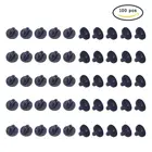 100 шт. ПВХ резиновые контактный спиной свободный крой галстук Тэкс булавка бэк держатель застежками металла штифт сцепления бабочки с ремешком сзади