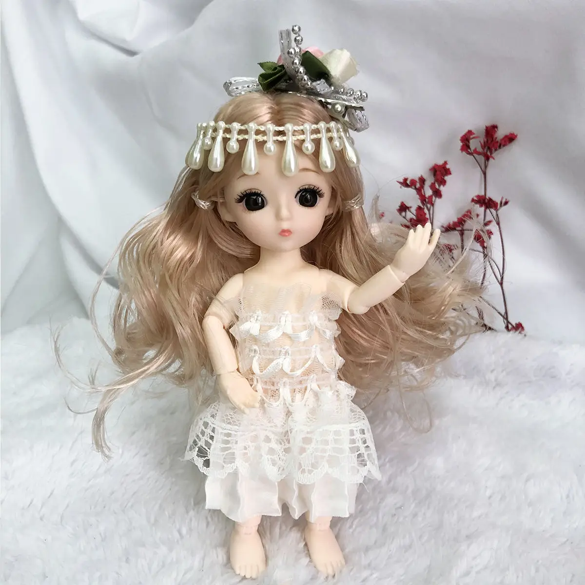 

Подвижные шарнирные куклы, Мини-куклы, 16 см, BJD, кукла для девочек, тело, куклы 3D с коричневыми глазами, игрушка для девочек, подарок