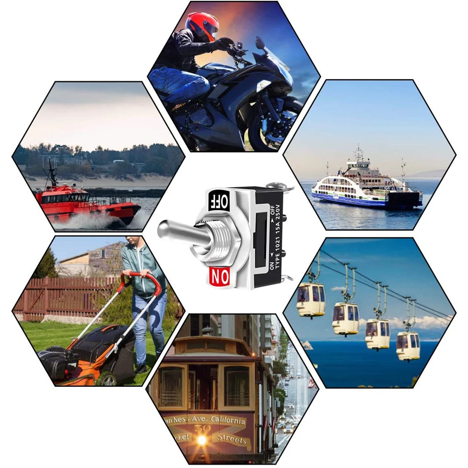 3 шт. Heavy Duty кулисный переключатель 15A 250V 20A 125 В SPST 2 штифта/Переключатель