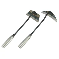 all steel hardened hollow hoe handheld weeding rake planting vegetable farm garden agriculture ranch tools accessories