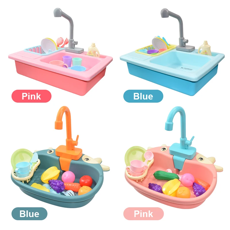 Детские игрушки для кухонной раковины имитация электрической посудомоечной