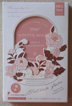 143mmx93mm pink flower paper postcard(1pack=30pieces)