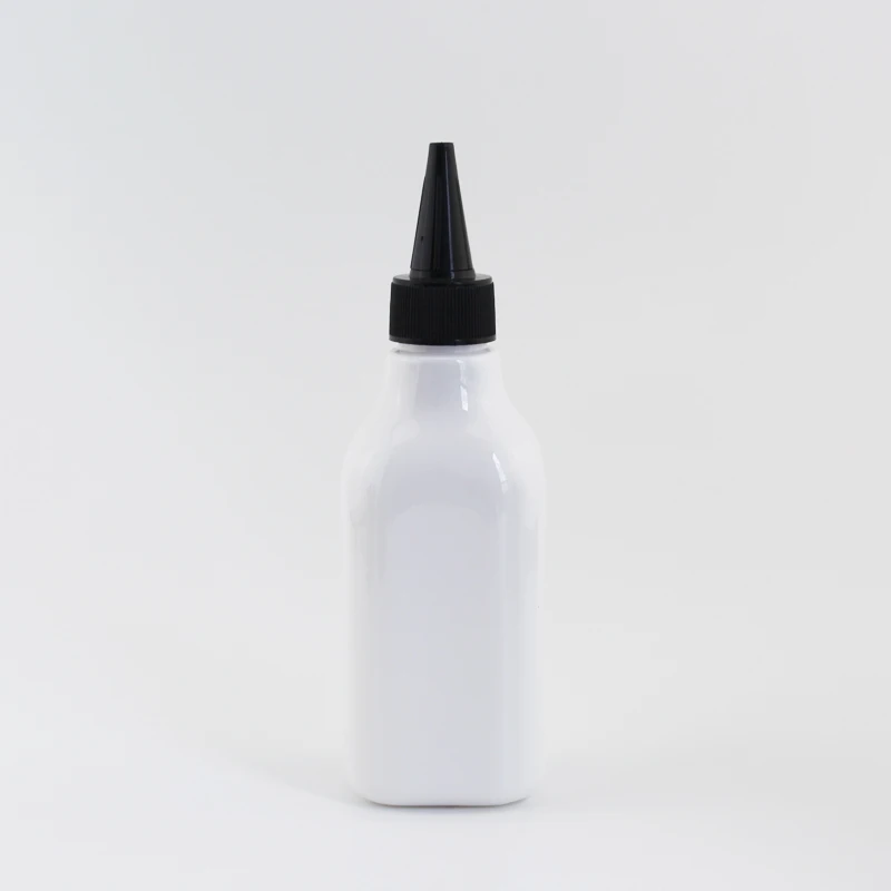 Jooray 200 мл заостренный рот пластиковые контейнеры для косметики E-Liquid квадратная пластиковая бутылка с белой прозрачной черной крышкой 200cc емкость 30 шт - Цвет: White Bottle Black