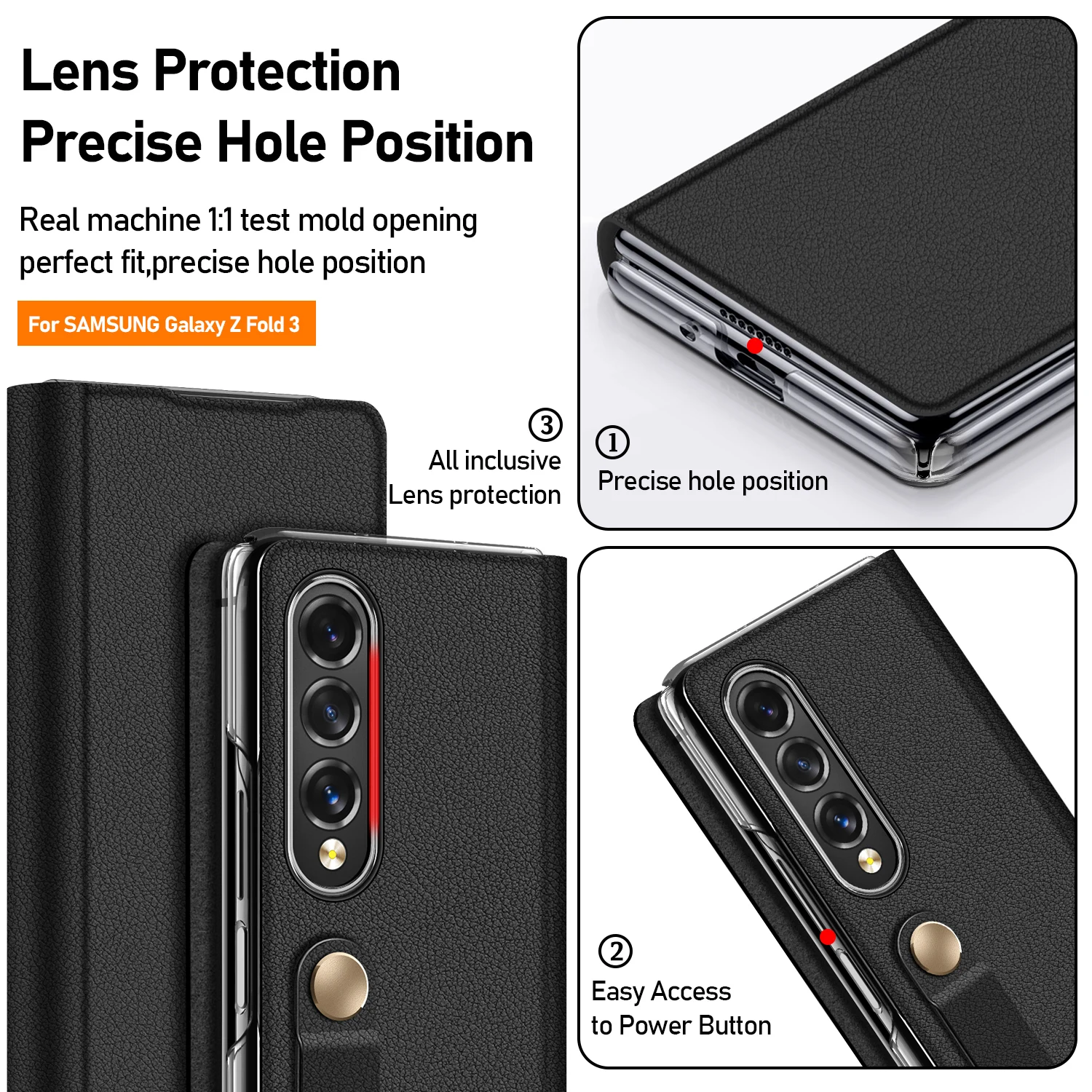ultra thin with holder for samsung galaxy z fold 2 3 5g 2020 2021 case flip magnetic leather cover for galaxy z fold 2 3 free global shipping