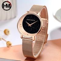rose gold wristwatch for women luxury moon lady bracelet alloy fashion shiny sky business watch quartz watches relogio feminino