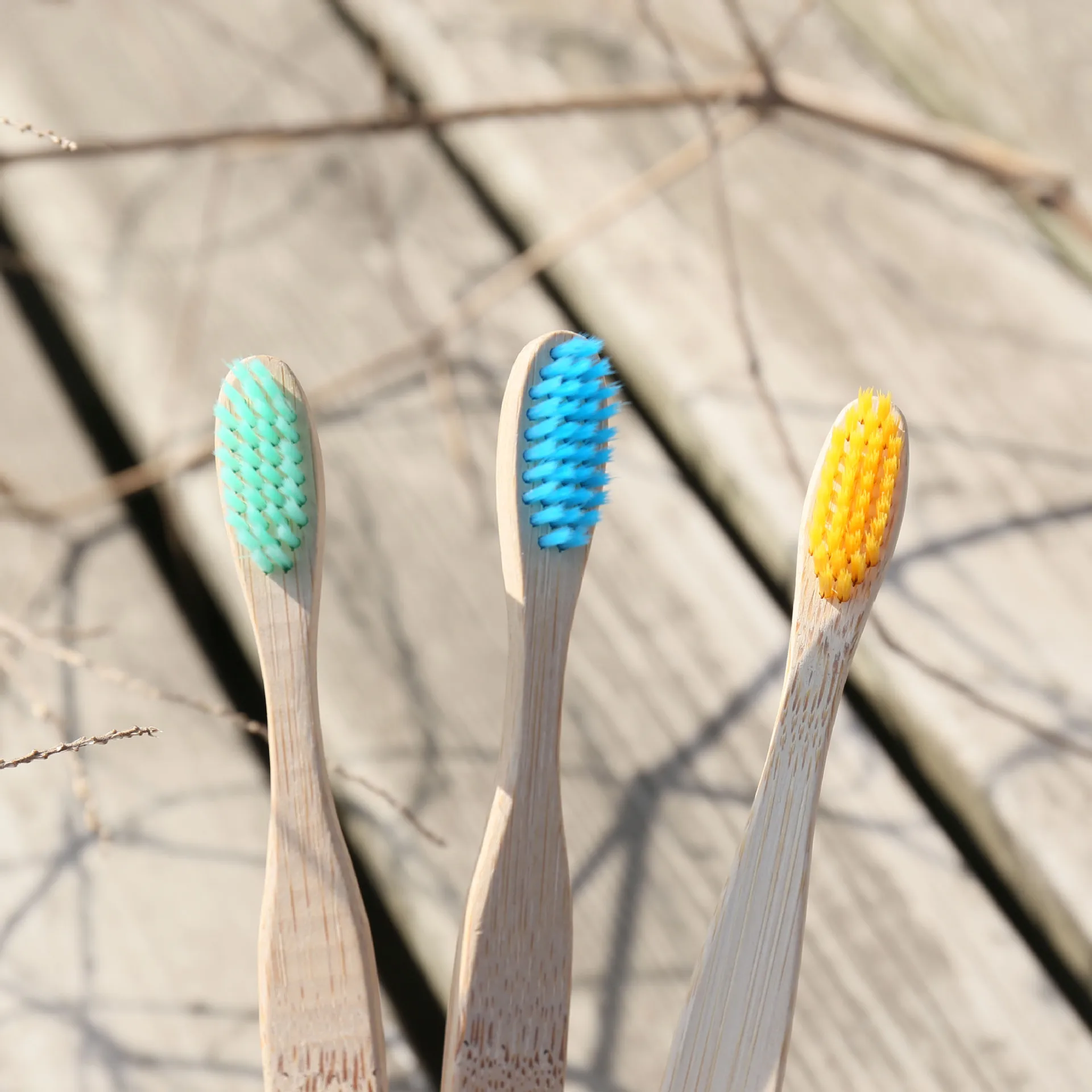 

10pcs Eco Friendly Bamboo Toothbrush Medium Bristles Biodegradable Oral Care Adults Teeth Cleaning Toothbrushes