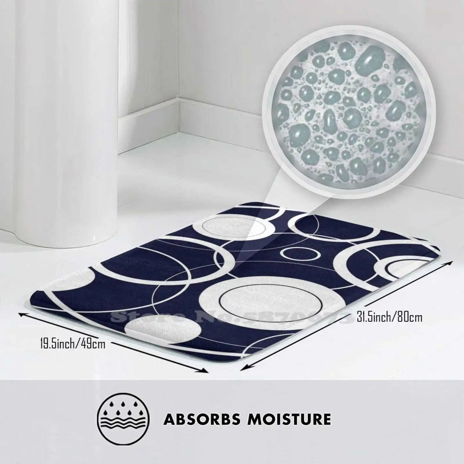 Круглый дизайнерский мягкий домашний Противоскользящий коврик для всей семьи