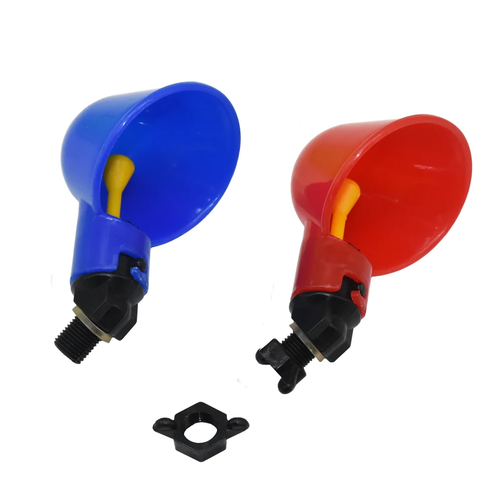 

50 Pcs Chicken Quail Hanging Water Cups Nipple Drinking Bowl Birds Water Bowl Drinker Cups for Backyard Automatic Poultry