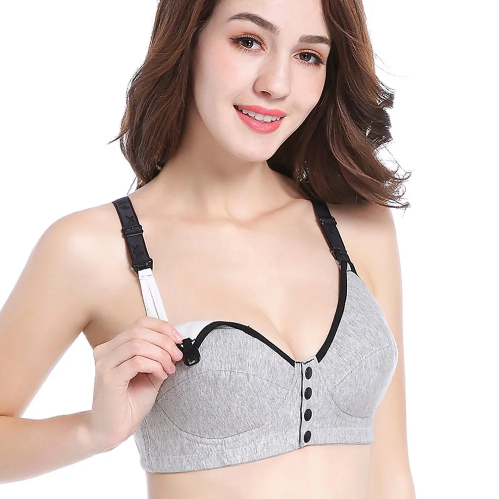 Женский бюстгальтер для кормления большого размера из дышащей хлопковой ткани с