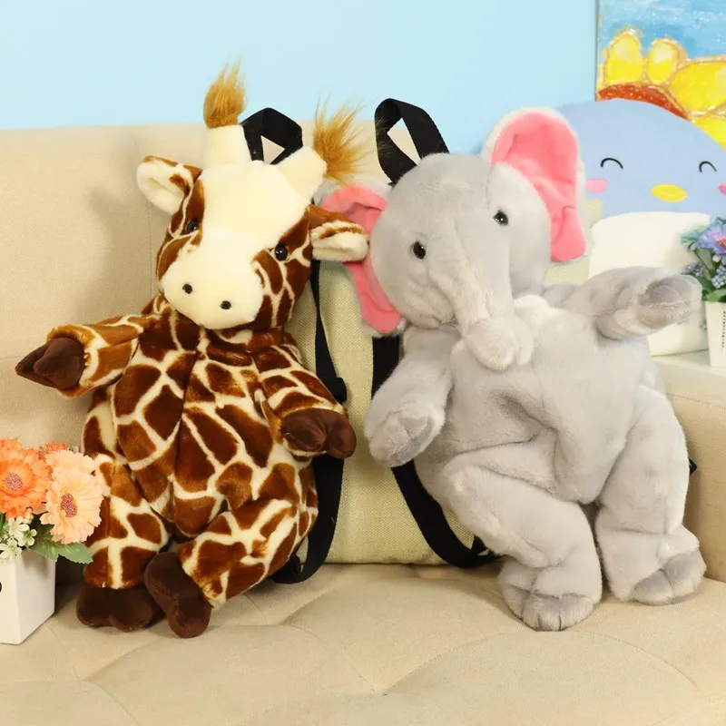 Портфель в форме тигра жирафа панды плюшевый Anmial Toy Elephant сумка для телефона