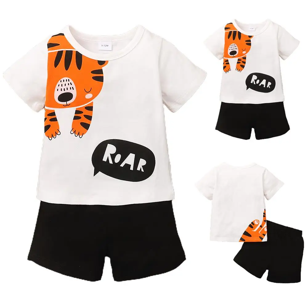 

Children Short Sleeve T Shirt and Outfits Sets Cartoon Animal Printed Outfits