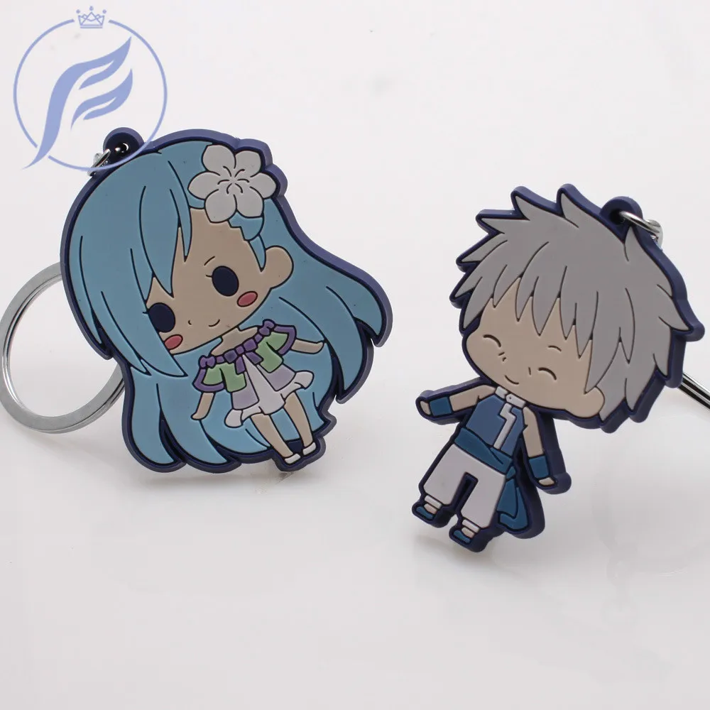200pcs/5cm Hot Selling Souvenir Promotion 3d Pvc Keychain/silicone Key Chain/custom Soft Keychains |