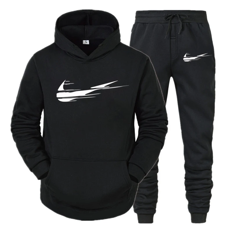 

Autumn Winter The New Men Clothing Sets Tracksuit 2 Piece Sets Hoodies+Pants Men's Sports Suit 2021 Brand Sportswear