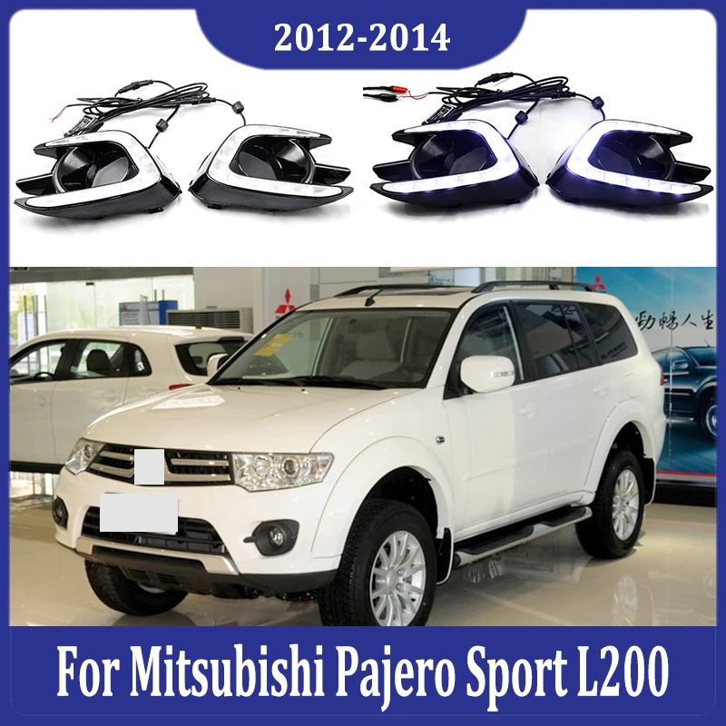 Для Mitsubishi Pajero Sport L200 2013 2014 светодиодный ходовой светильник DRL Автомобильная