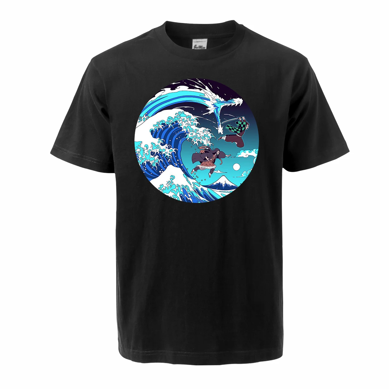 Мужские футболки с изображением рассекающего демонов киметсу No Yaiba летние топы