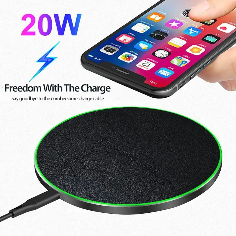 

30W Qi Fast Wireless Charger Pad For iPhone XS Max 11 Plus Samsung Mobile Phone Quick Chargers For iPhone 12 X XS Max