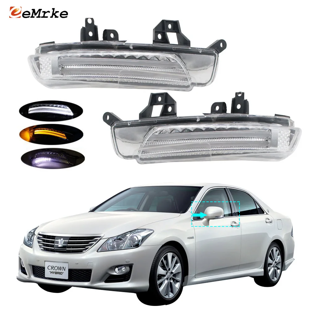Для Toyota Crown Majesta S200 2009 2014 2008 2012 боковые зеркала заднего вида сигнальные огни