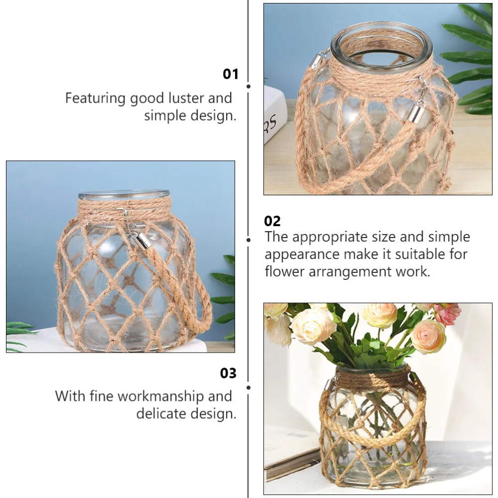 

2 Pcs Transparent Glass Vase Tabletop Glass Vase Vintage Flower Vases Flower Art