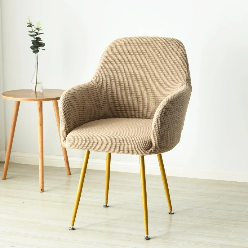 

1/6pc Bar Fabric High Arm Chair Cover Elastic Washable Dining Chairs Cover Slipcover Polar Fleece Office Chair Hotel Home Party