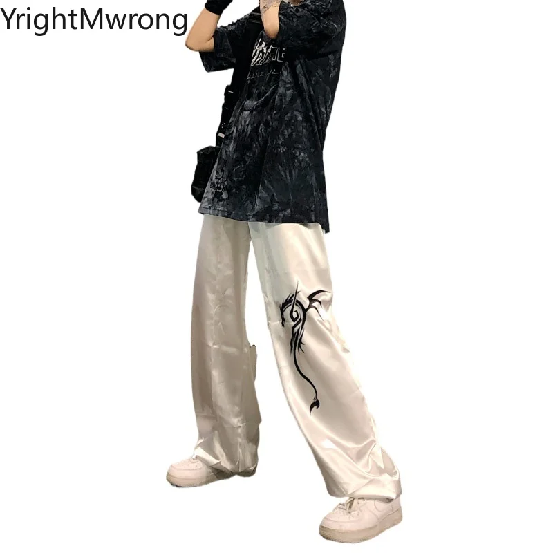 С эластичной резинкой на талии с принтом в виде дракона стиле &quotхип хоп&quot