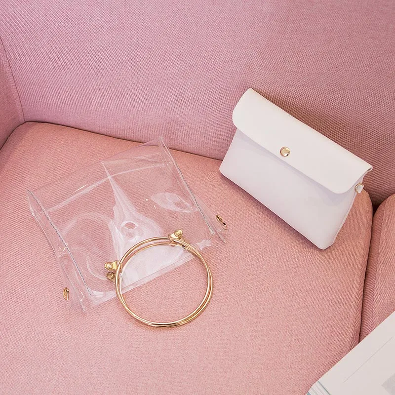 

Женская прозрачная квадратная сумка из ПВХ, прозрачная сумка через плечо с цепочкой, маленькая Желейная сумка с ручкой, SUB Sale