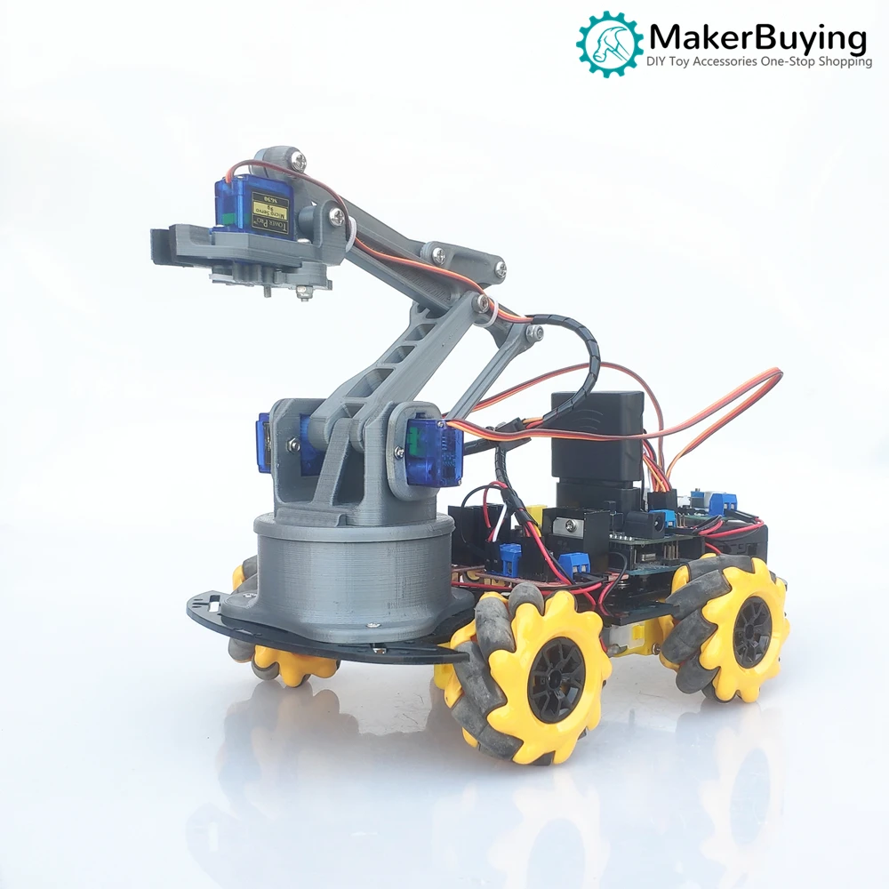 ps2 remote control mecanum omnidirectional wheel trolley manipulator for arduino with control kit