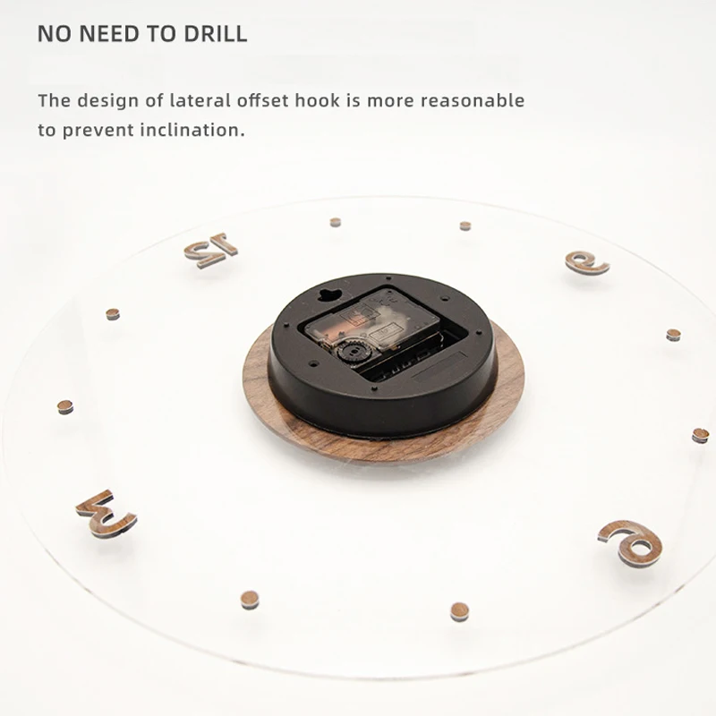 Настенные часы 14 дюймов в скандинавском стиле из массива дерева современный