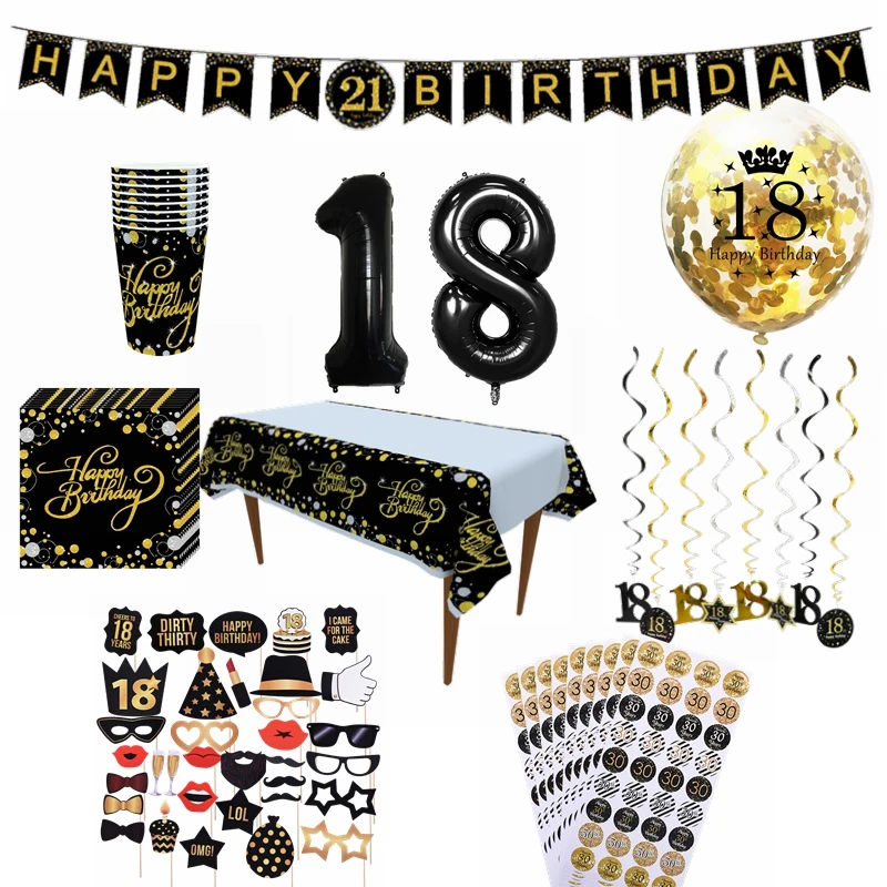 Воздушные шары на день рождения 18 лет одноразовая посуда сделай сам для