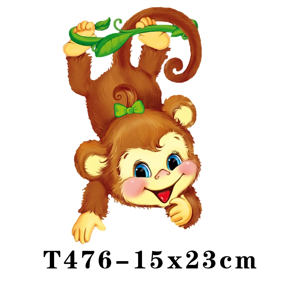 Термонаклейка сделай сам с изображением мультяшных животных нашивка для одежды