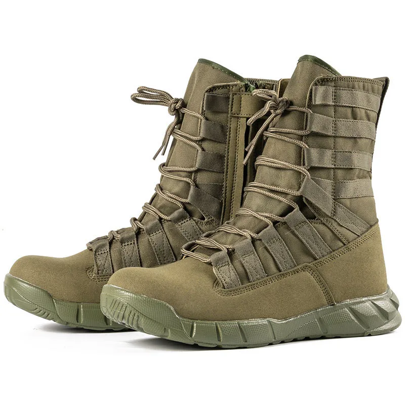 

High-Quality Suede High-upper Desert Boots Army Fans Tactical Boots Wear-resistant Non-slip Outsole Training Combat Shoes Unisex