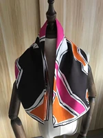 2020 new arrival fashion elegant classic double 100 silk scarf 9090 cm square shawl twill wrap for women hijab free shipping
