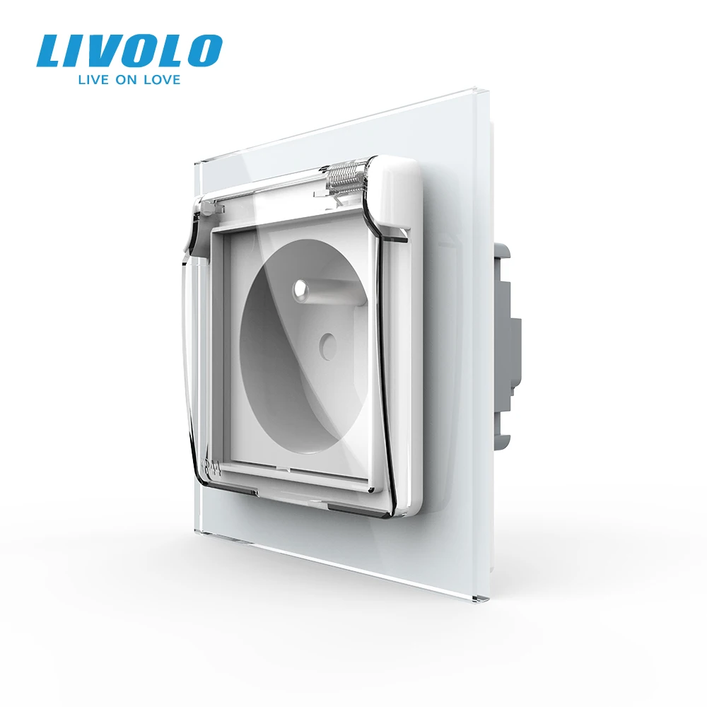 Французская стандартная розетка Livolo 16 А панель из хрустального стекла 3 вилки со