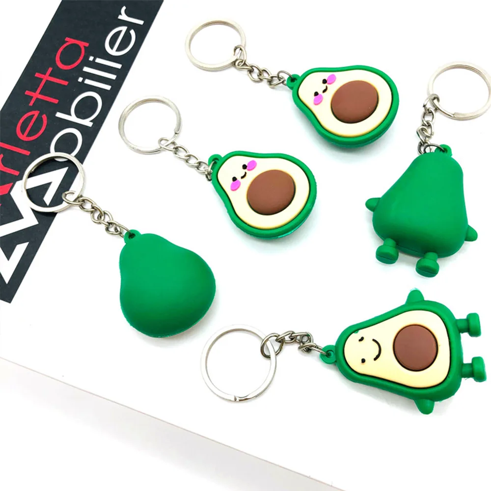 Брелок для ключей в форме авокадо улыбки|Брелоки| |