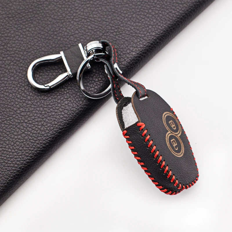 Мягкий текстурный 100% кожаный чехол для ключей автомобиля Renault clio dacia logan megane espace