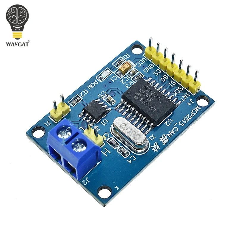 WAVGAT MCP2515 CAN шина Модуль платы TJA1050 приемник SPI для 51 MCU контроллер рычага
