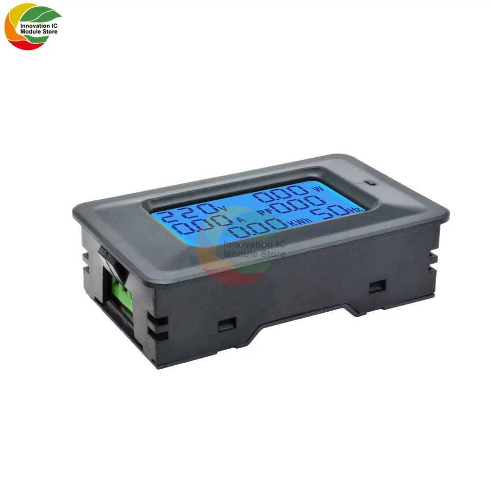 

6 IN 1 Digital AC Voltage Meter 100A/20A 110~250V Energy Meter Voltmeter Ammeter LCD Panel Monitor Power Meter Hz Power