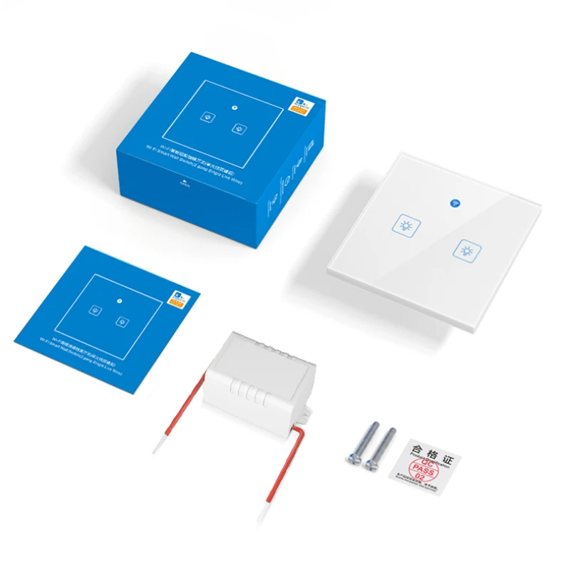 

eWelink WIFI Smart Switch Single Fire Wire Wall Light Switch 1/2/3 Gang UK Remote Contorl Switch Voice Control For Alexa/Echo