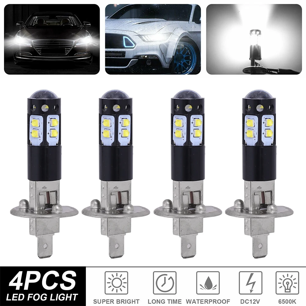 

4pcs Car Headlight H1 LED Headlight Bulb 12V 1000LM CREE LED Headlamp 6500K White Fog Light Bulb Auto Lamp